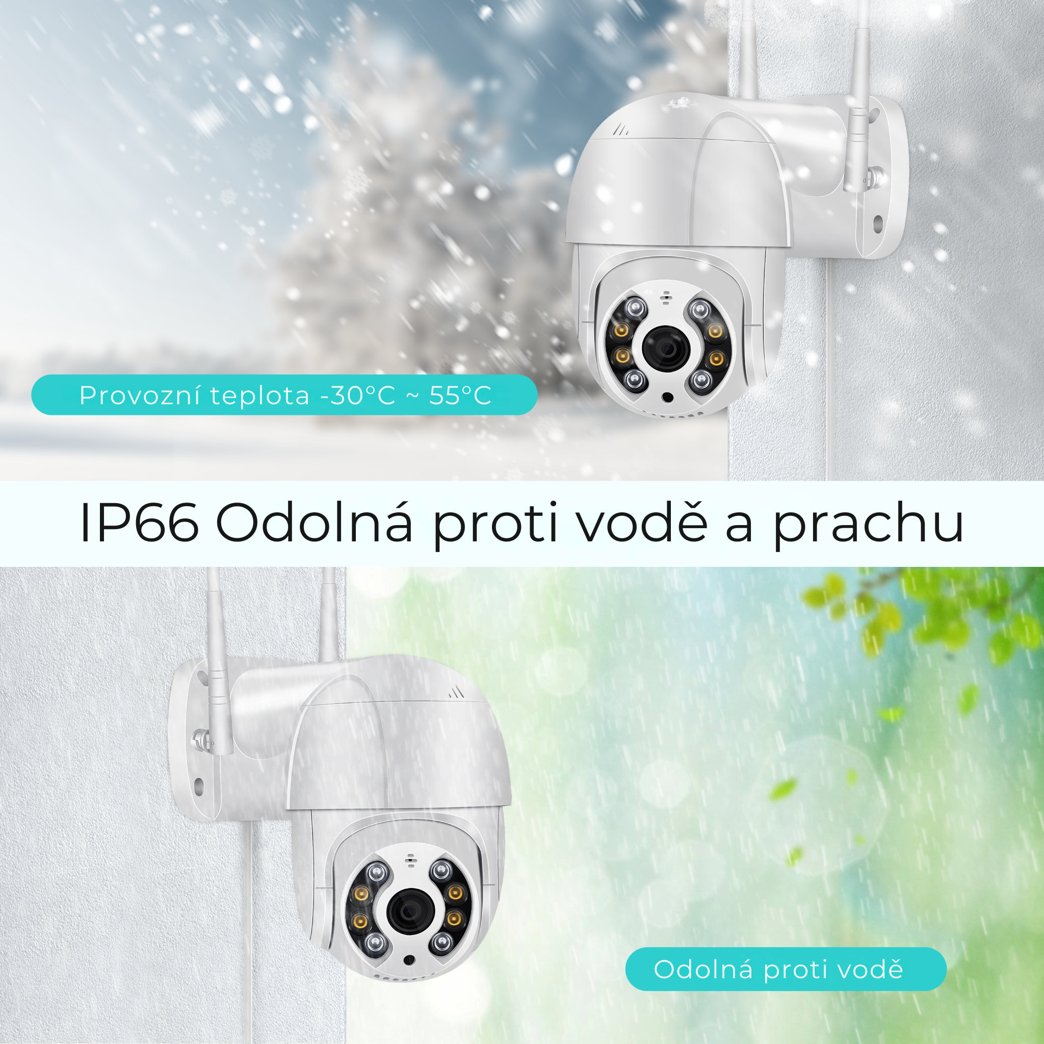 IP66 Odolná proti vodě a prachu